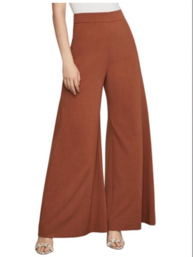Bcbgmaxazria Rust Palazzo Wide Leg Pants Size Small